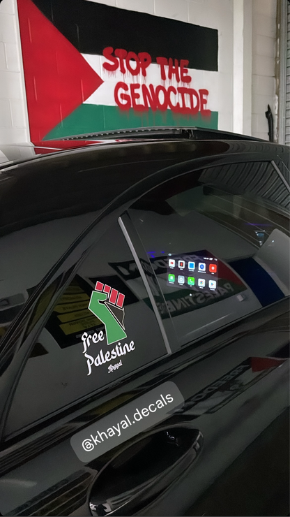 "FREE PALESTINE" FIST DECAL