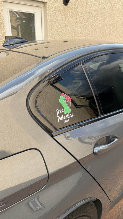 "FREE PALESTINE" FIST DECAL